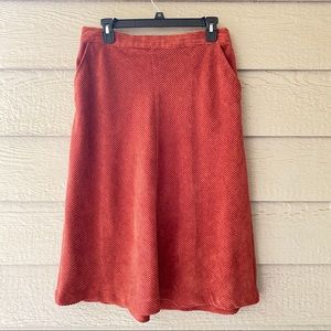 Prologue Fall Corduroy Burnt Orange Skirt
